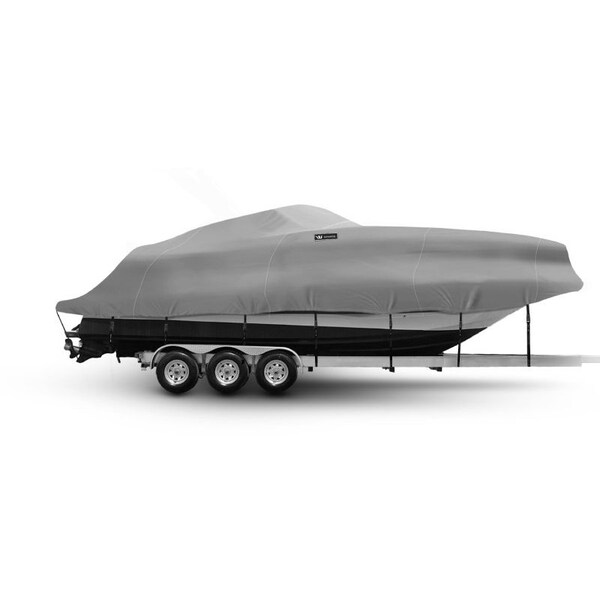 Eevelle Boat Cover CABIN CRUISER Inboard Fits 29ft 6in L up to 120in W Charcoal SFHPCBN29120-CHL - main